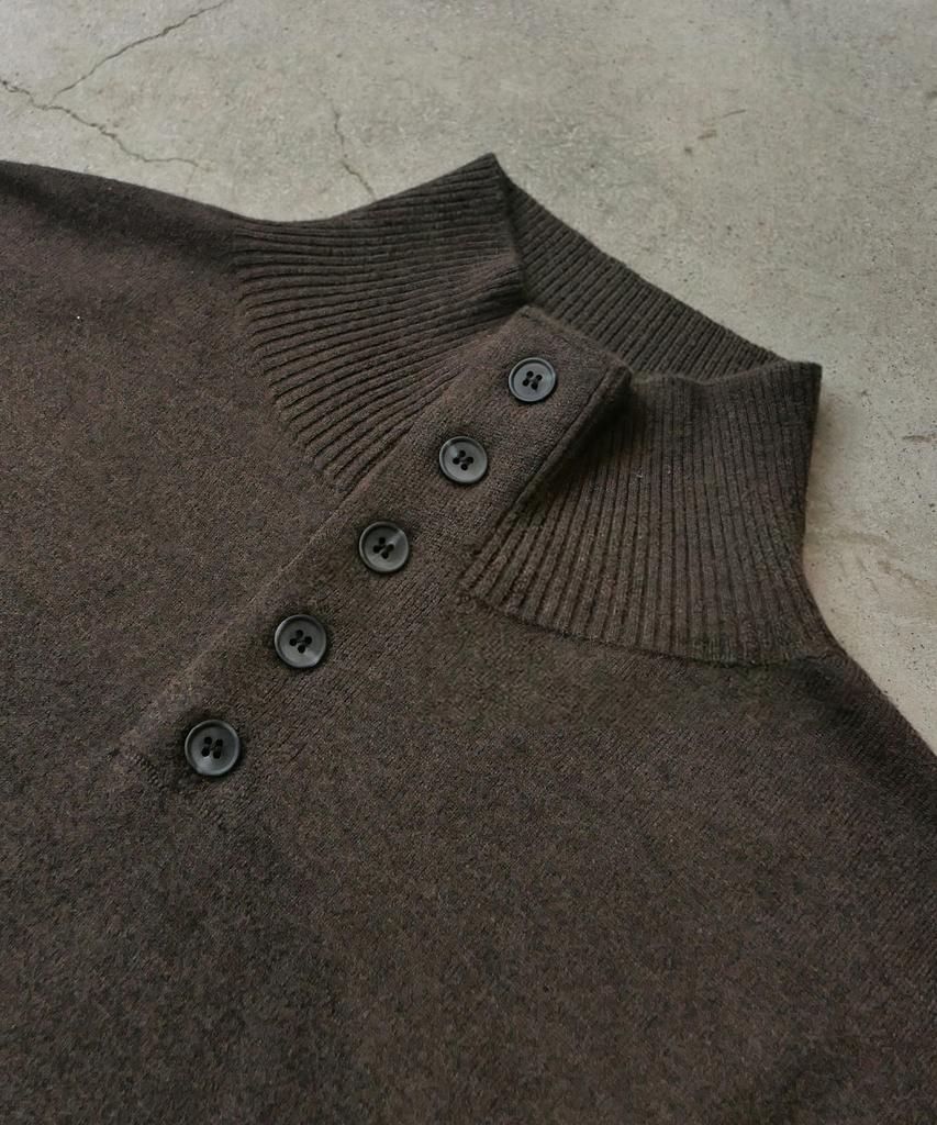 SLOWACID High-Neck Pullover Knit [Brown]