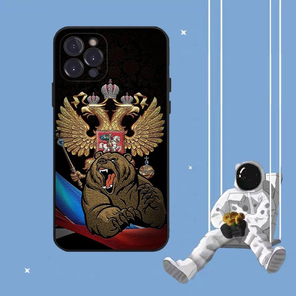 Russia Coat Of Arms Eagle Flag Phone Case For iPhone 14 11 12 13 Mini Pro XS Max Cover 6 7 8 Plus X XR SE 2020 Funda Shell