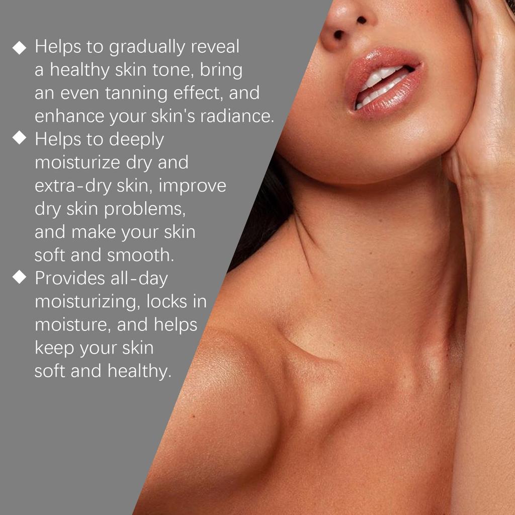 Hydratační krém na opalování těla, bronzující tělové mléko, barevný krém na péči o pleť, opalovací mléko bez slunce, pomůcka při opalování