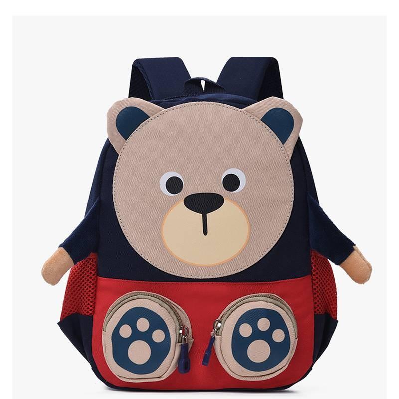 Bear Teddy Cartoon Childrens Bag Oxford Cloth Lightweight Spine Protection