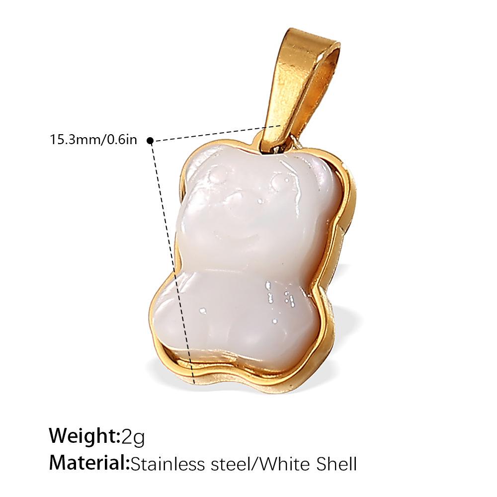 European and American creative colorful and diverse DIY pendant stainless steel plated 18K gold versatile pendant collection