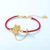 2024 Lucky Red Rope Bracelet with S925 Sterling Silver Coin - Original Niche Design for Women