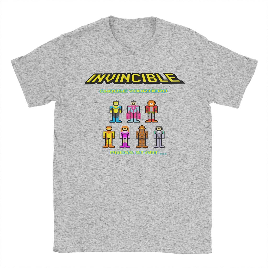 Unisex T-Shirt Unbesiegbar Wähle deinen Helden Tolle Baumwoll-T-Shirts Kurzarm bisschen T-Shirt Rundhals Kleidung XL XL