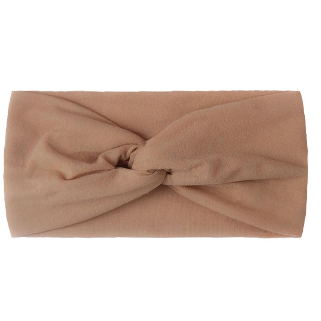 Children's Baby Hairband Cross-knotted Solid Color Hair Accessories Bow Hairband