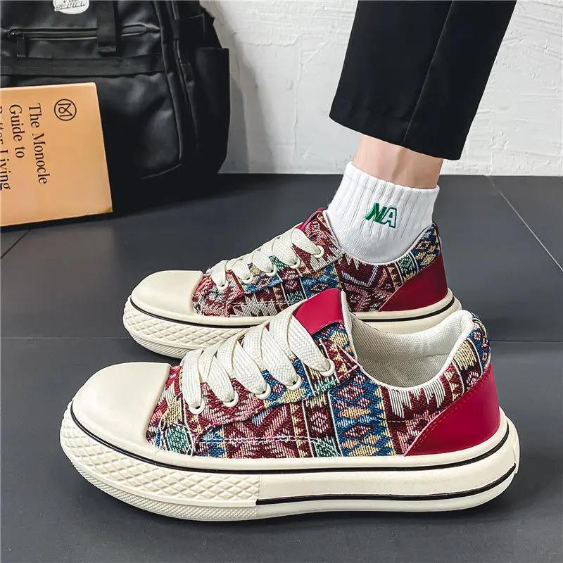 Sneakers Fashion 2024 Men's Casual Shoes Flat Male Shoe Leisure Hiking Designer Luxury Korean Style Offer Footwear Trends Trend