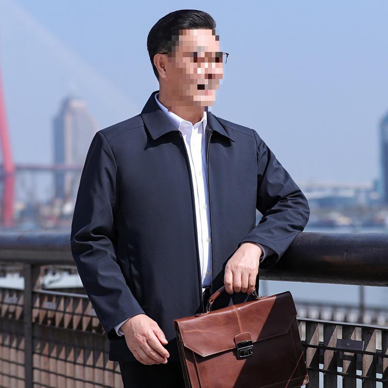 Men's Thickened Jacket: Middle-aged & Elderly Spring/Fall Style, Plus Velvet, Dad/Grandpa Outerwear, Ligao Autumn/Winter.