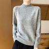2026 Autumn/Winter Women's Thick Knit Wool Pullover: Half-High Collar, Long Sleeve, Loose Fit.
