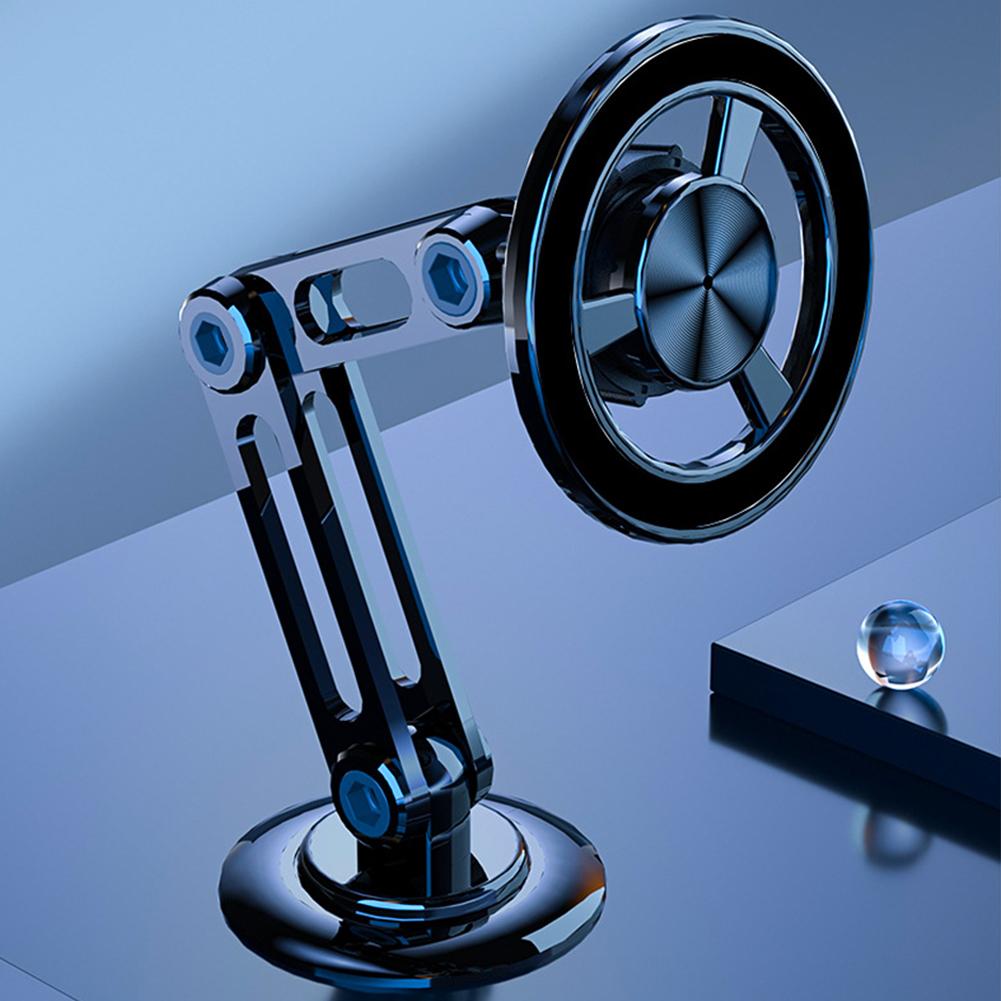 Magnetic Phone Mount Hands Free Cell Phone Holder Strong Suction Mobile Phone Holder Telescopic Metal Foldable Automobile Parts