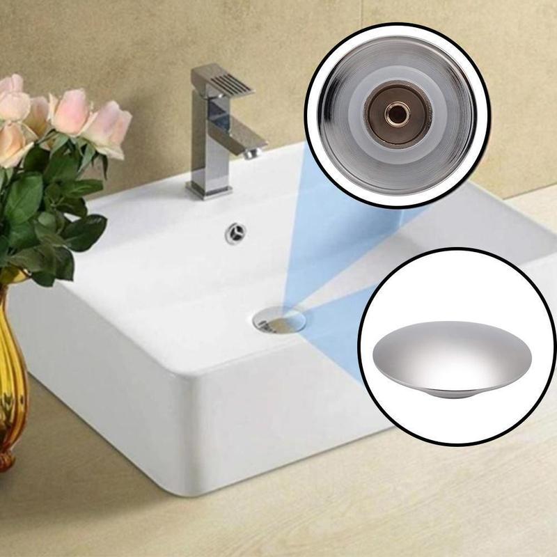Bouchon à Ressort Métallique 66mm Pour Lavabo - Chromé, Étanche, Easy Install