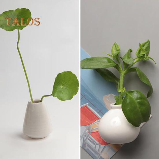 Mini keramická váza magnet na ledničku Domov Kancelář Kuchyně Skříňka Lednička 3D Miniaturní váza na květiny Magnetická dekorace Ornament