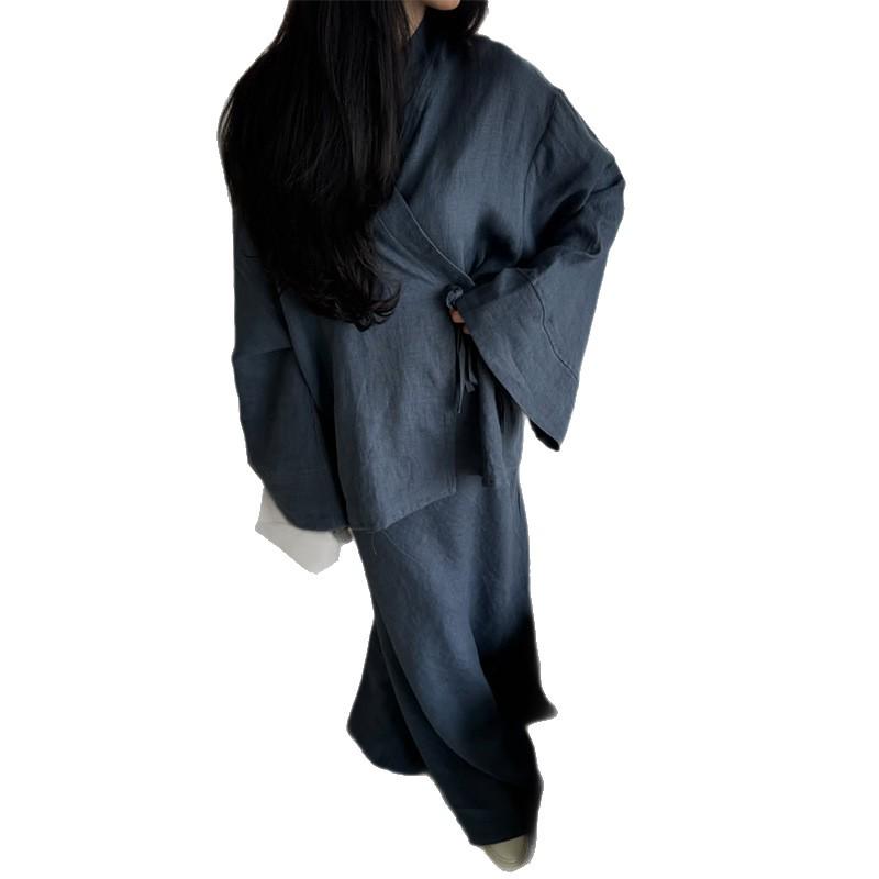 2025 Sommer Damen Casual Bindecardigan & High Waist Midi Rock Set