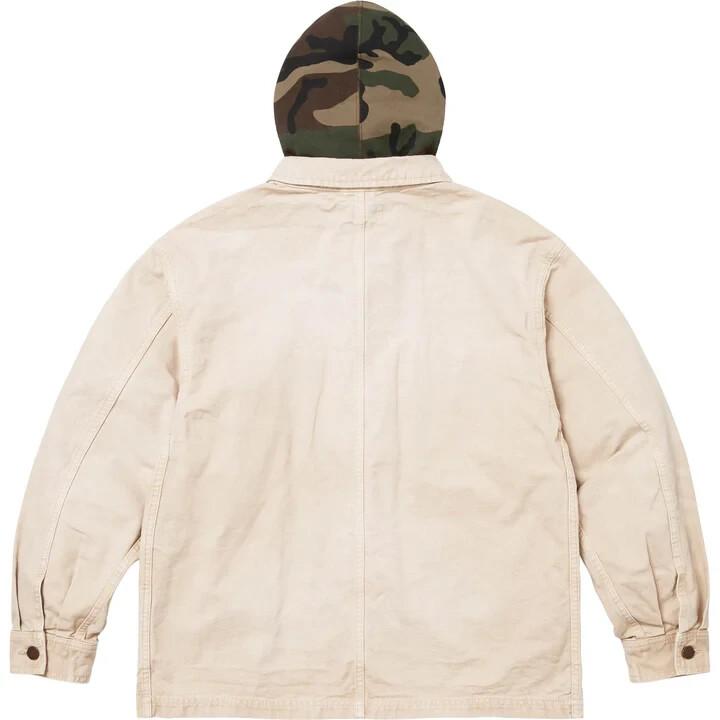 Supreme Worn Hooded Chore Coat Natural