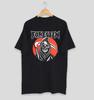 T-shirt Noir Manches Courtes Classique FORESEEN Logo de Groupe Toutes Tailles Unisexe