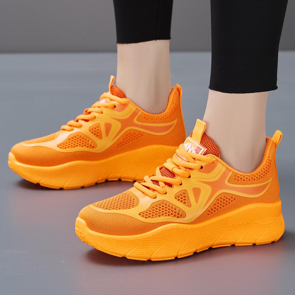 Shoes Women's New Breathable Sports Shoes Platform Heightening Women's Shoes Comfortable and Versatile Casual Shoes Versatile Fashion Single Shoes