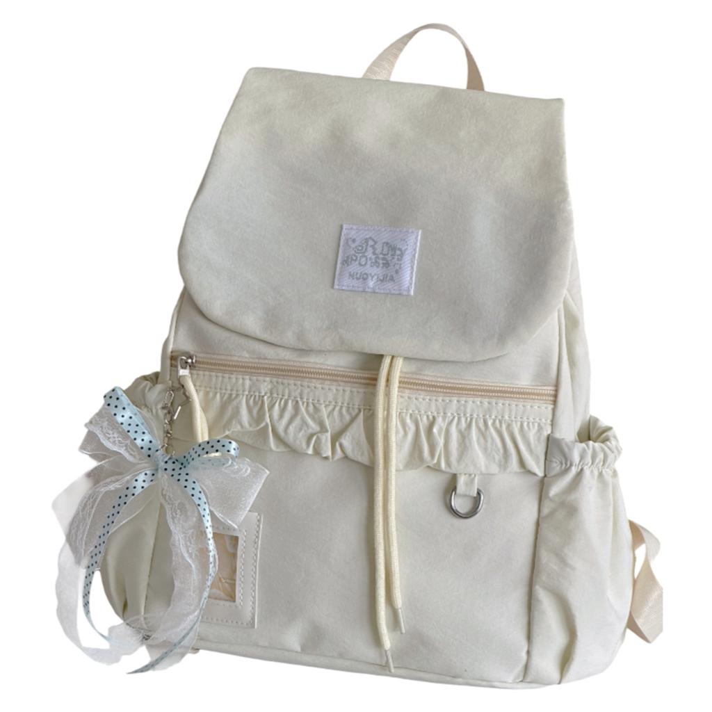 Schoolbag Ballet Style Lace Fashion Backpack Bow Niche Design Junior High School Backpack Korean Ins Student School Bag Female