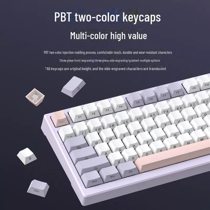 Xinmeng X98ProV2 RGB Tri-Mode Bluetooth Mechanical Keyboard: Full-Key Hot-Swappable Gaming Keyboard