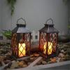 Solar Lamp LED Warm Light Flameless Candles Hanging Hollow-out Lanterns Garden Porch Yard  Patio Lawn Outdoor Party Decorative