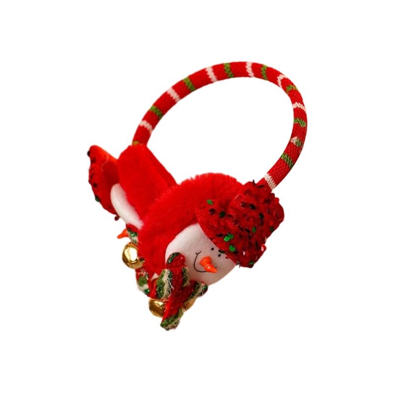 Рождественские Утепленные Наушники Мягкая Флисовая Подкладка Зимние Теплые Меховые Наушники Для Женщин Девушек На Открытом Воздухе Зимние Прогулки Фестиваль Сбор