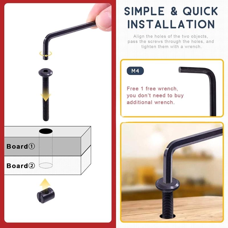 141pcs Practical Baby Bed Hardware Replacement Set With Multiple Size M6 Screws and Nut for Easy Installation Designs