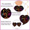 2026 Happy New Year Hanging Swirls New Years Party Decorations New Years Eve Ceiling Swirls Happy New Year Hanging Streames for Colorful New Year