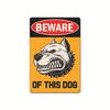 Vintage Tin Art of Courtyard Dog: Garden No - Entry Warning Sign for Home Decoration