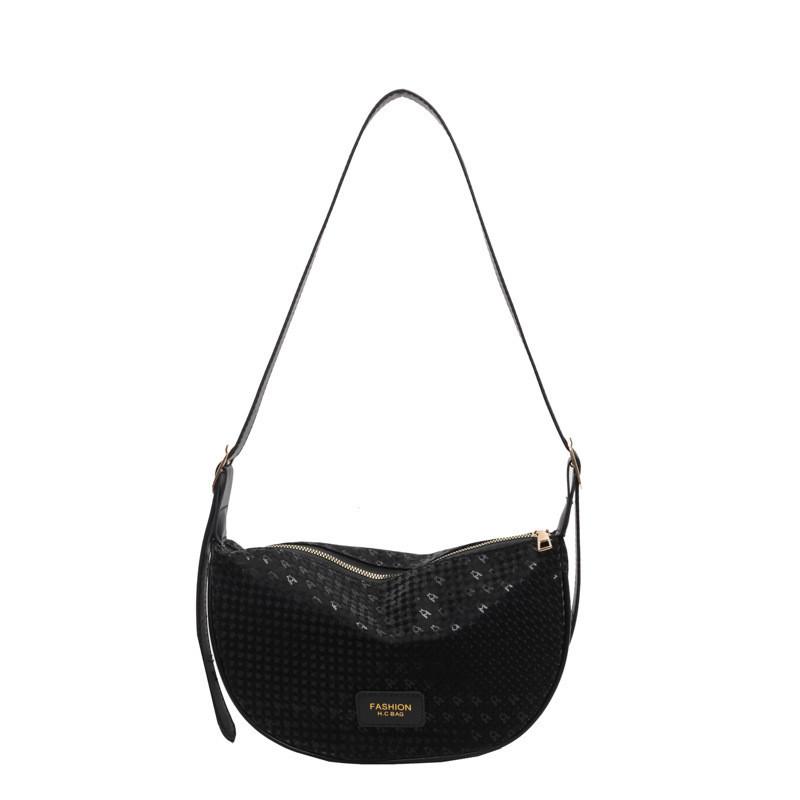 Stylish Pu Dumpling Bag Versatile Summer Shoulder Bag With Soft Medium Hardness And Zipper Closure