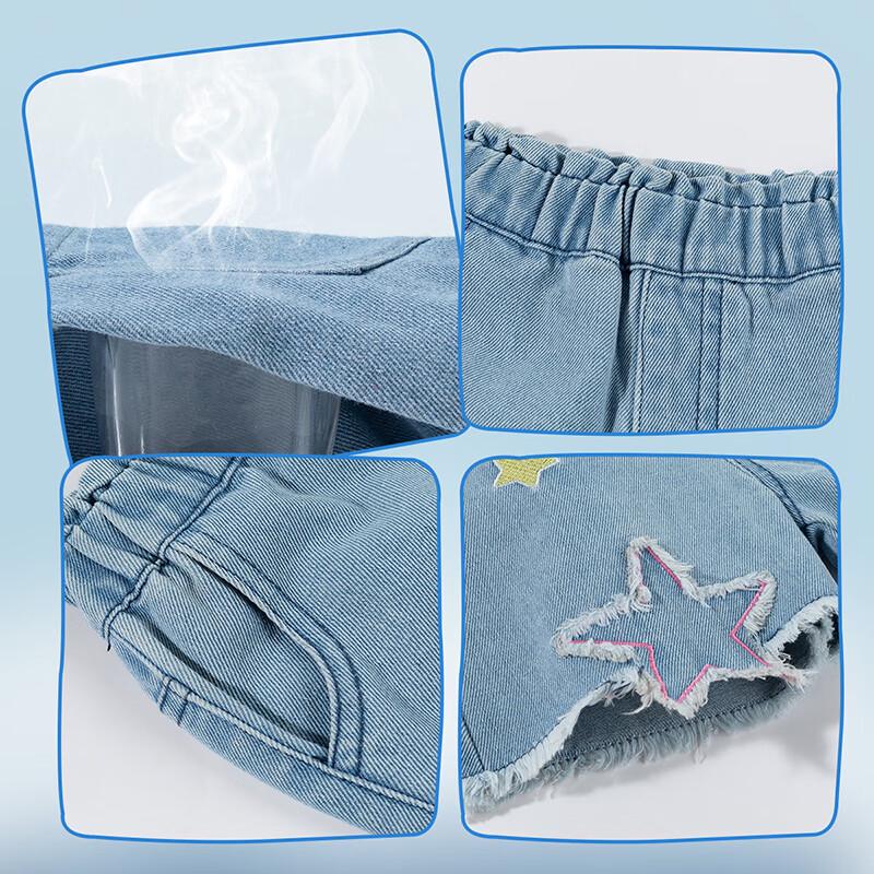 Bebebeiyi Girls' Lightweight Soft Denim Shorts