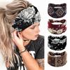 Large Bandeau Bohème Respirant Extensible Yoga Entraînement Cheveux Noués Femmes Africaines Filles Enveloppement de Tête Accessoires pour Cheveux