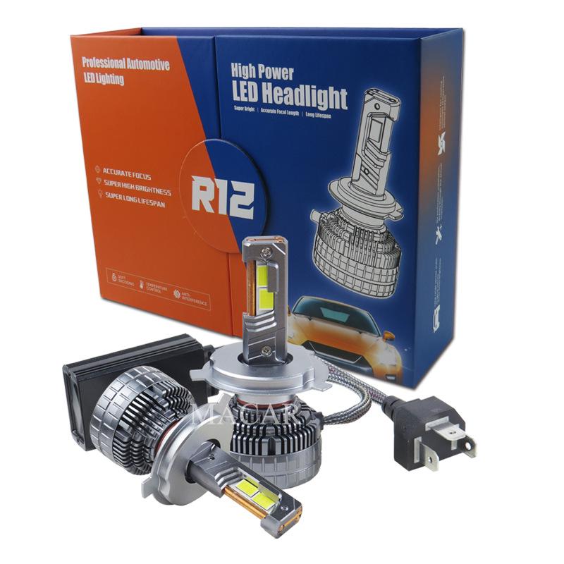 High-Power Dual Copper Tube LED Car Headlight: Bright Spotlight, Fog Light, High/Low Beam