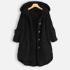 Cappotti con Cappuccio da Donna Taglie Forti Manica Lunga Monopetto Lunghezza Midi Cappotto Largo Casual Elegante Giubbotti Spessi Felpe Lady Ufficio