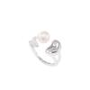 Chic Minimalist Geometric Open Ring For Women Stylish Pearl Accent Adjustable Size