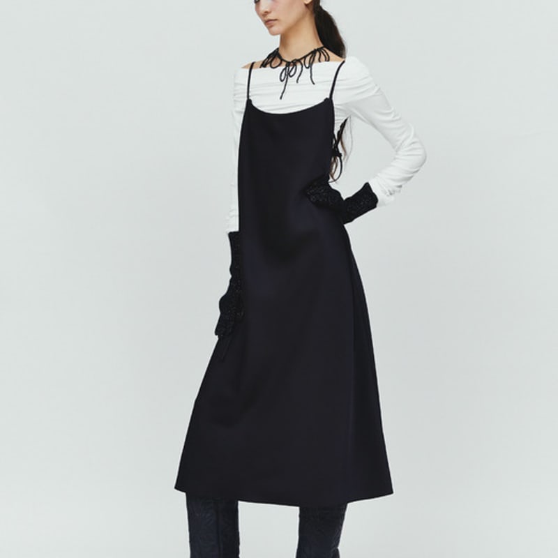 DIAGONAL GLITTERING GLOVES (black)