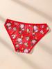 5Pcs/Set Women Cotton Panties Floral Red Underwear Low Waist Briefs Girls Panty Sexy Ladies Underpants Soft Female Lingerie S-L