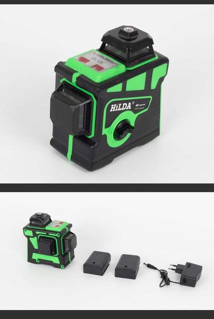 16-Line 3D High-Precision Green Laser Level with Infrared Light for Indoor & Outdoor Use