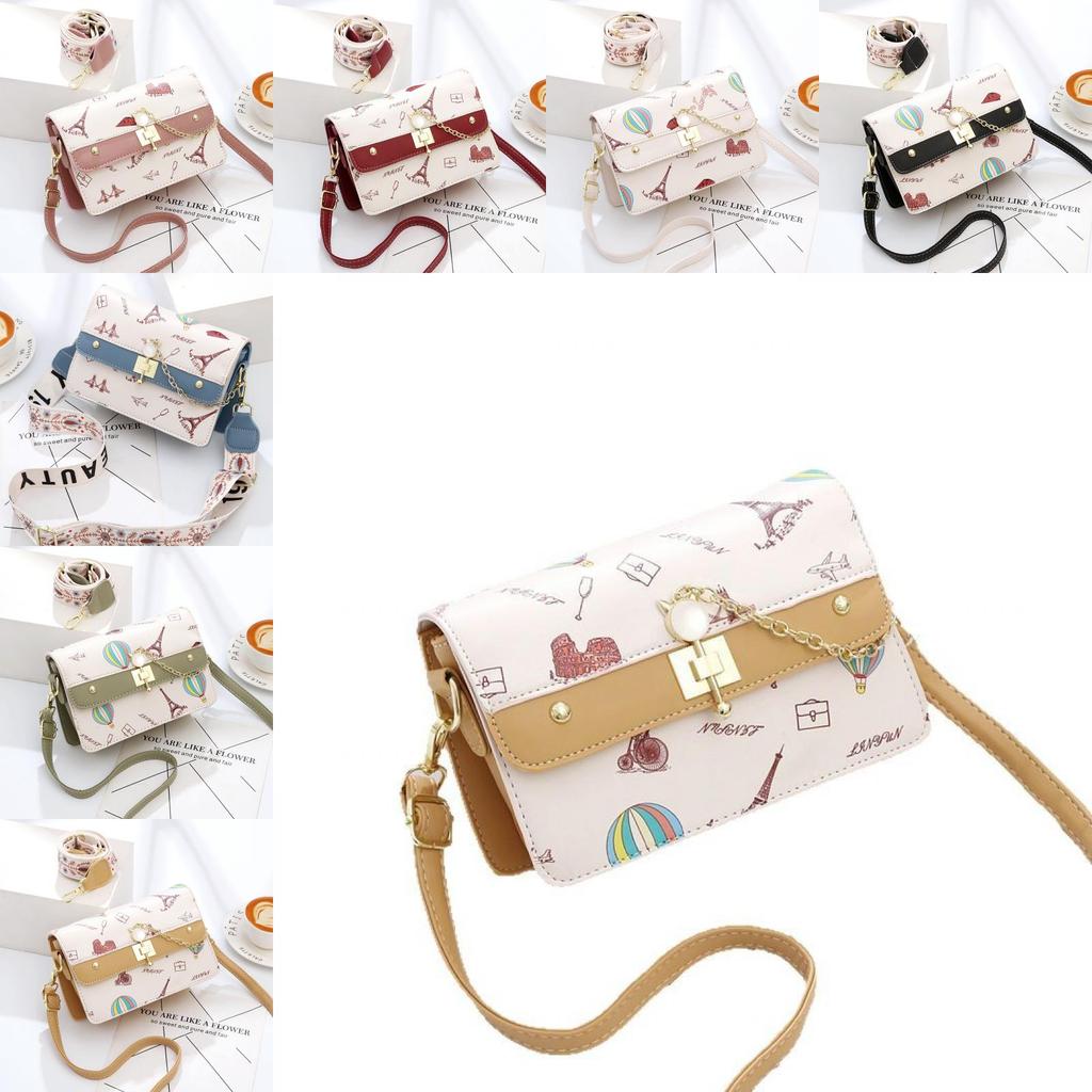 Fashion Pu Crossbody Purse With Embossed Prints And Inner Pockets For Casual Wear