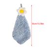 Quick Dry Hand Towel For Kitchen Bathroom Thickened Absorbent Dish Cleaning Cloth Big Sun Flowers Type Lattice Texture