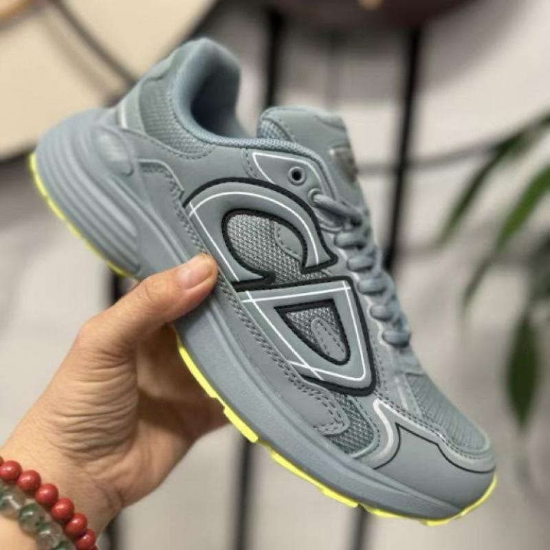 New versatile fashion casual men's and women's trend breathable sports shoes dad letter b30 heightening shoes