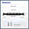 Universal Oil Cooler Mounting Bracket Kit 330mm Aluminum Alloy Engine Oil Cooler Radiator Adapter Kit Oil Cooler Bracket Kit Black Transmission Oil