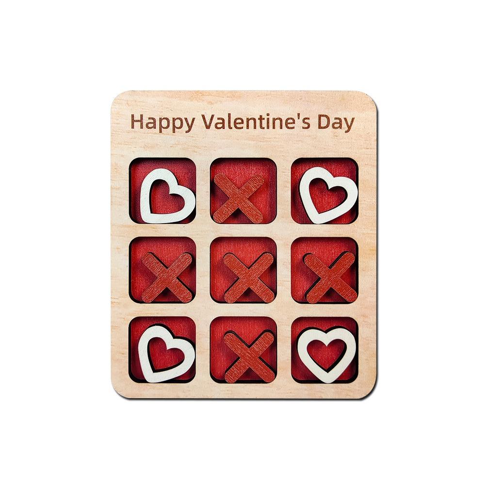 Romantic Valentine's Day Board Game Wooden Family Game Educational Toys  Interactive