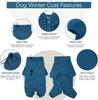 ATUBAN Hundemäntel, Haustier Winddicht Warm Kaltwetter Jacke Weste Gemütlicher Overall Bekleidung Outfit Kleidung für S/ M/ L Hundespaziergang Schlafen