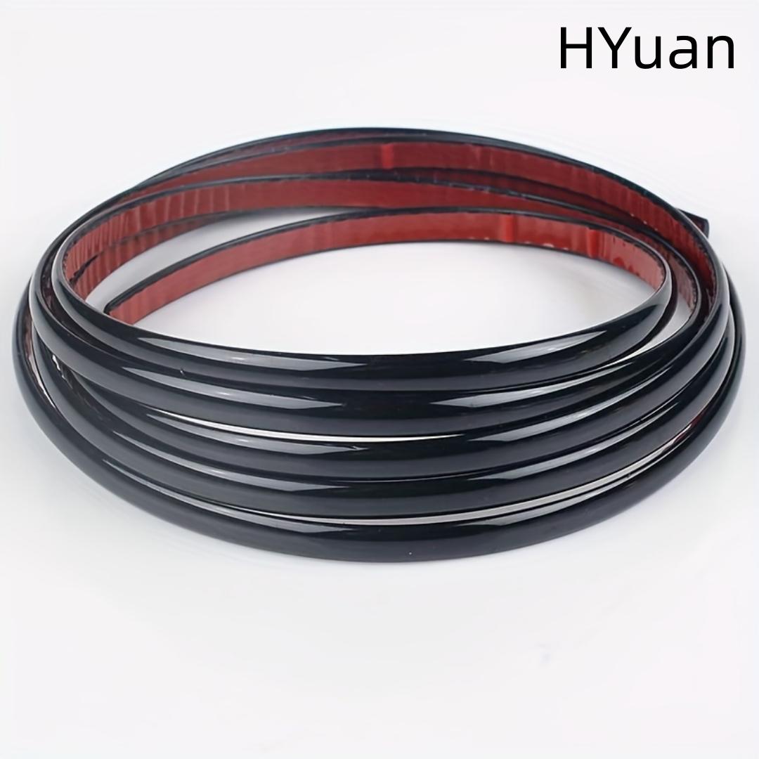 

HYuan 1PC 3Meter/118.11In PVC self-adhesive single-layer decorative strip, ceiling wall, door window frame wall decorative strip 3metersx0.8mm чёрный