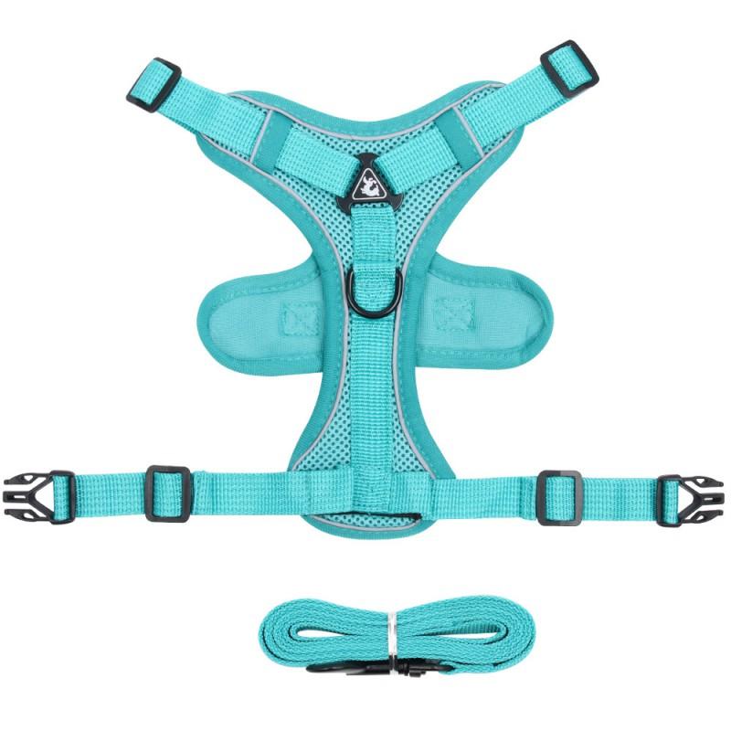 Adjustable Reflective Cat Harness Vest With Leash Small Dogs Kittens Breathable Escape-Proof Walking Gear