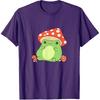 Cottagecore Frog Aesthetic Cute Frog with Mushroom Hat T-Shirt Small