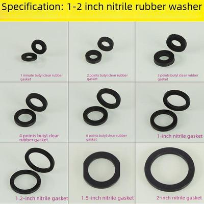 Nitrile Rubber Gasket Sealing Washer: 1/2/3/4/6 Points, 1/1.2/1.5/2 Inch Flat Pad Connector.