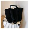 IELGY Autumn Winter Particle Lamb Wool Tote Bag Large Capacity Portable One-Shoulder Wool Bag
