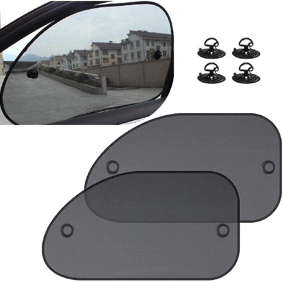 Car Side Window Sun Shade, Cooling and Heat Protection Interior Protection Front Side Window Glass Sunshade, Suction Cup Mounting Accessory, Fits