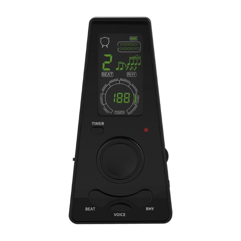 Electronic Metronome Digital Metronome Universal Metronome for Guitar Violin Drum with Timer LCD Display Volume Control