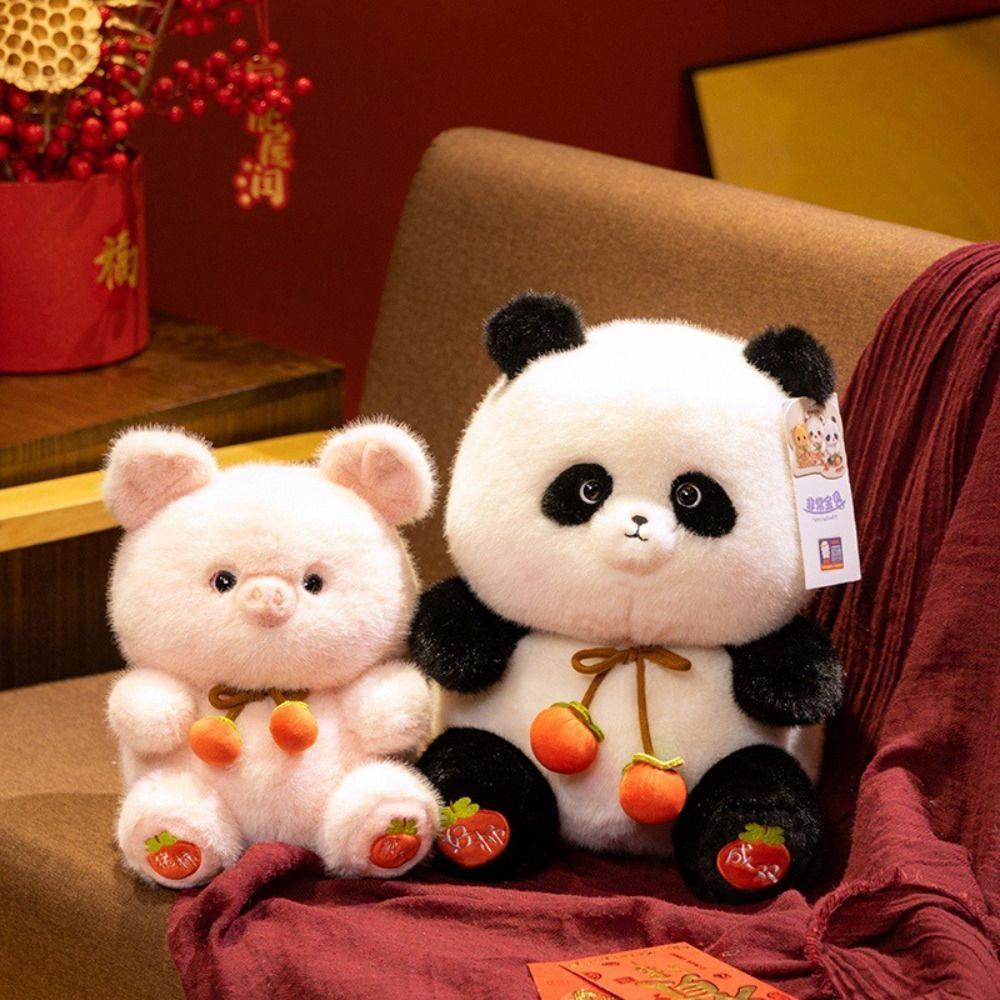 PP Cotton Persimmon Panda Plushies Dolls Fluffy Zoo Persimmon Stuffed Toy Decorate Present
