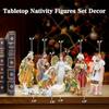 11 PCS Nacimiento De Jesus Para Navidad Pequeños Para El Hogar 6 Inch Resin Small Nativity Set Indoor Tabletop Decor Little Peo