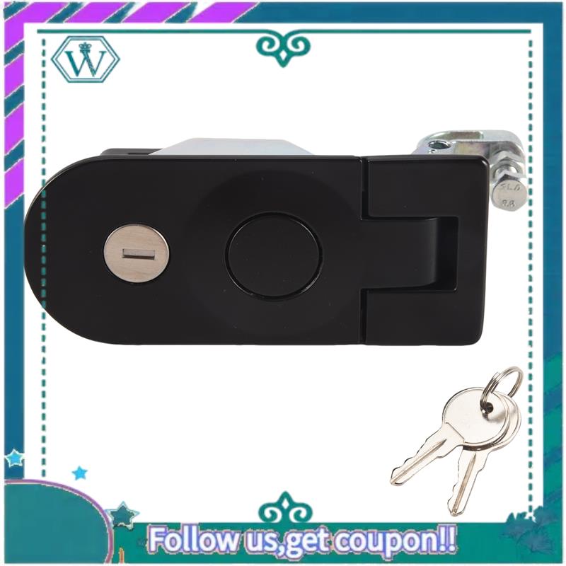 AA92-Замок двери усиленный защелка-фиксатор с рычагом для автодома, лодки, кемпера silver black